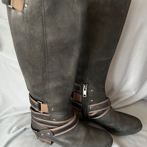 Sorel tall boots, black, sz 6